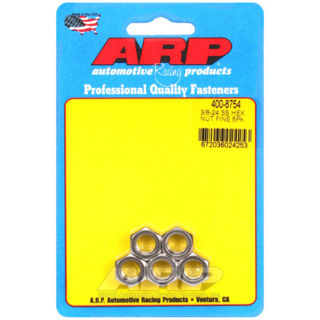 ARP Bolts ARP nuts (stainless, hex head), 3/8-24, 5 pcs | races-shop.com
