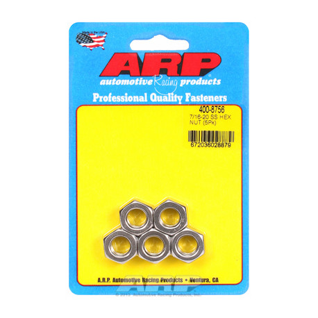 ARP Bolts "7/16""-20 SS fine hex nut kit" (5pcs) | races-shop.com