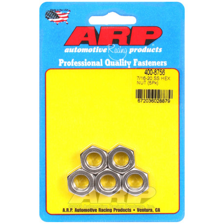 ARP Bolts ARP nuts (stainless, hex head), 7/16-20, 5 pcs, V1 | races-shop.com