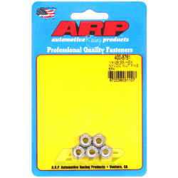 ARP nuts (stainless, hex head, self-locking), 1/4-28, 5 pcs