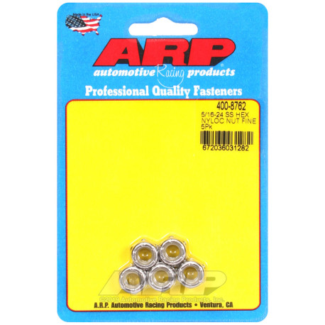 ARP Bolts ARP nuts (stainless, hex head, self-locking), 5/16-24, 5 pcs | races-shop.com
