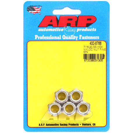 ARP Bolts ARP nuts (stainless, hex head), 7/16-20, 5 pcs, V2 | races-shop.com
