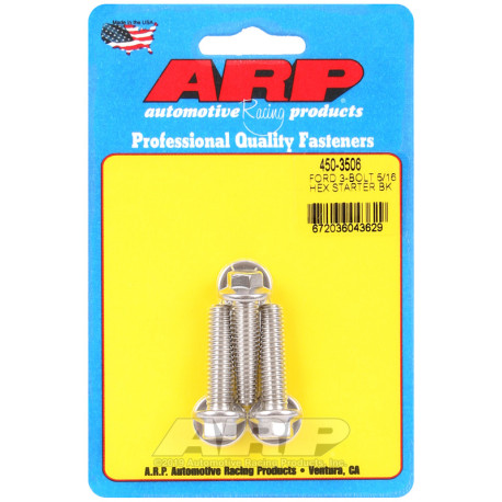 ARP Bolts ARP starter bolt kit for Ford 3 (stainless, hex head), 5/16 | races-shop.com