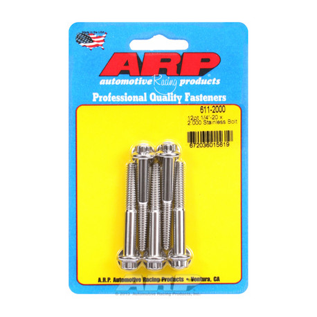 ARP Bolts "1/4""-20 x 2.000 12pt SS bolts" (5pcs) | races-shop.com