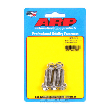 ARP Bolts "1/4""-20 x 1.000 hex SS bolts" (5pcs) | races-shop.com