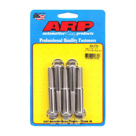 ARP Bolts "7/16""-14 X 2.750 hex 1/2 wrenching SS bolts" (5pcs) | races-shop.com