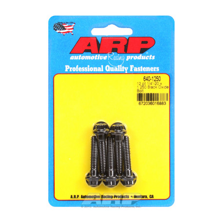 ARP Bolts "1/4""-20 x 1.250 12pt black oxide bolts" (5pcs) | races-shop.com