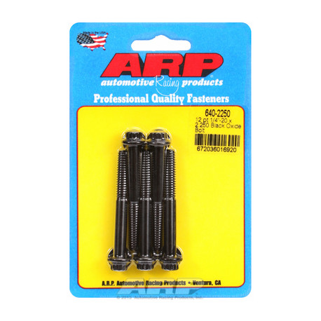 ARP Bolts "1/4""-20 x 2.250 12pt black oxide bolts" (5pcs) | races-shop.com