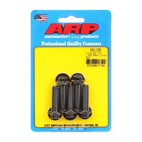 ARP Bolts "3/8""-16 x 1.250 12pt black oxide bolts" (5pcs) | races-shop.com