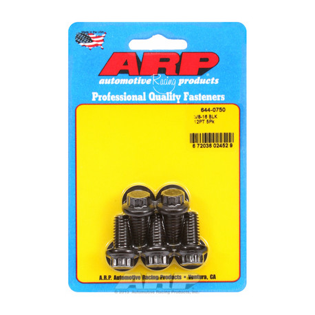ARP Bolts "3/8""-16 x 0.750 12pt 7/16 wrenching black oxide bolts"5pcs | races-shop.com