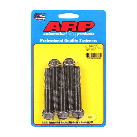 ARP Bolts "7/16""-14 X 2.750 12pt 1/2 wrenching black oxide bolts"5pcs | races-shop.com