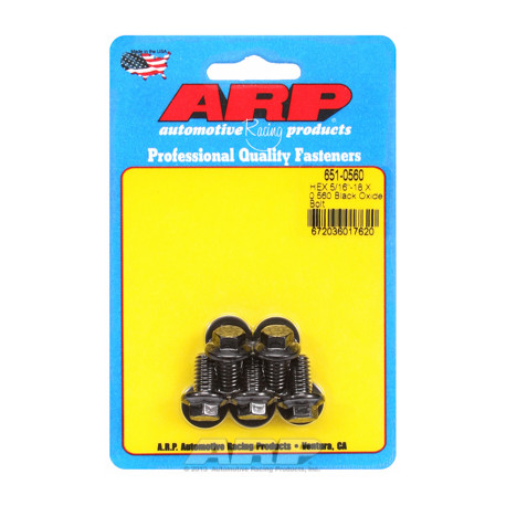 ARP Bolts "5/16""-18 X 0.560 hex black oxide bolts" (5pcs) | races-shop.com