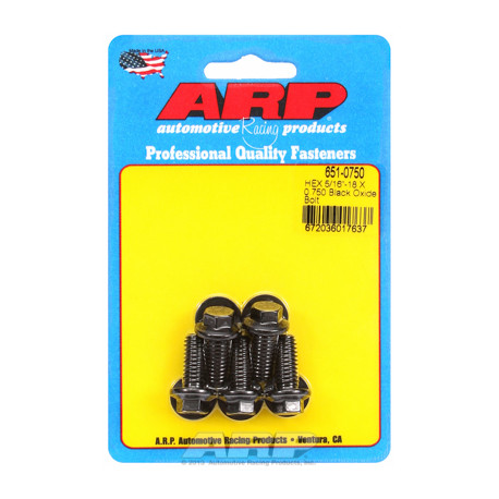 ARP Bolts "5/16""-18 X 0.750 hex black oxide bolts" (5pcs) | races-shop.com