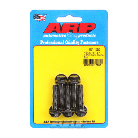 ARP Bolts "5/16""-18 X 1.250 hex black oxide bolts" (5pcs) | races-shop.com