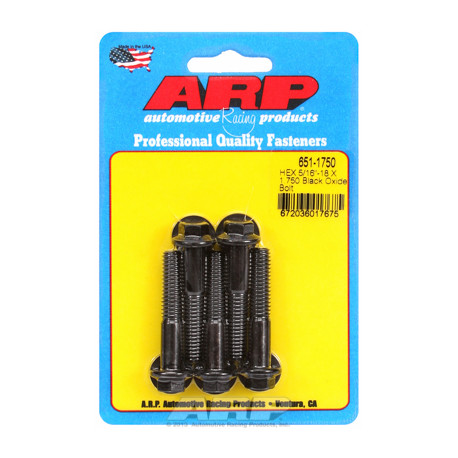 ARP Bolts "5/16""-18 X 1.750 hex black oxide bolts" (5pcs) | races-shop.com