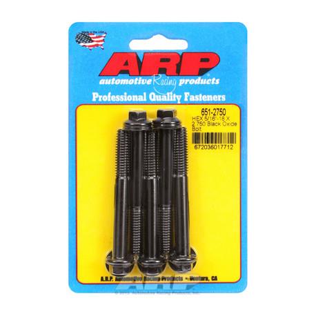 ARP Bolts "5/16""-18 X 2.750 hex black oxide bolts" (5pcs) | races-shop.com