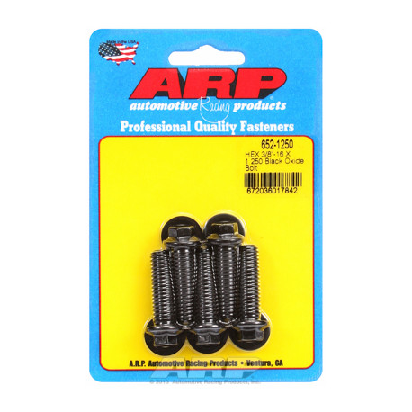 ARP Bolts "3/8""-16 X 1.250 hex black oxide bolts" (5pcs) | races-shop.com