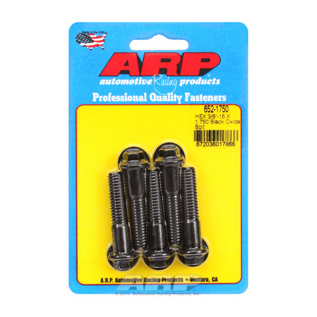 ARP Bolts "3/8""-16 X 1.750 hex black oxide bolts" (5pcs) | races-shop.com