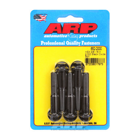 ARP Bolts "3/8""-16 X 2.000 hex black oxide bolts" (5pcs) | races-shop.com
