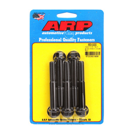 ARP Bolts "7/16""-14 X 3.000 hex black oxide bolts" (5pcs) | races-shop.com