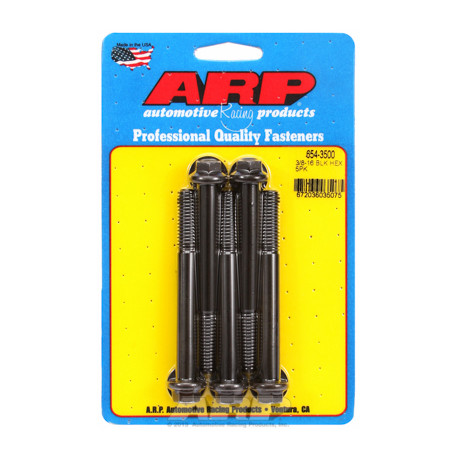 ARP Bolts "3/8""-16 x 3.500 hex 7/16 wrenching black oxide bolts"(5pcs | races-shop.com