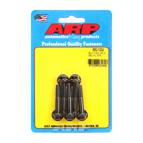 ARP Bolts M6 x 1.00 x 35 hex black oxide bolts (5pcs) | races-shop.com