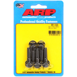 ARP bolts (hex head, black oxide), M8×1.25 × 30 mm, 5 pcs