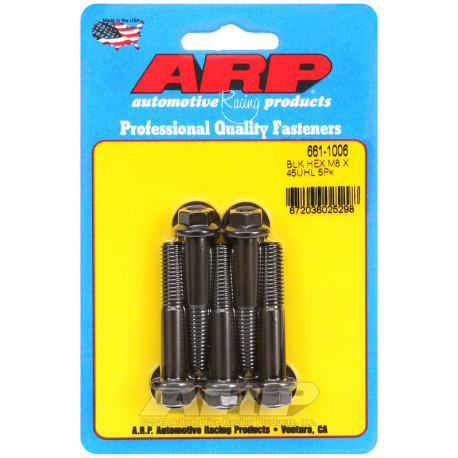 ARP Bolts ARP bolts (hex head, black oxide), M8×1.25 × 45 mm, 5 pcs | races-shop.com