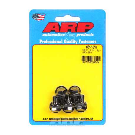 ARP Bolts M8 x 1.25 x 12 hex black oxide bolts (5pcs) | races-shop.com
