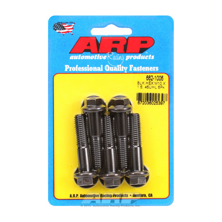 ARP Bolts M10 x 1.50 x 45 hex black oxide bolts (5pcs) | races-shop.com