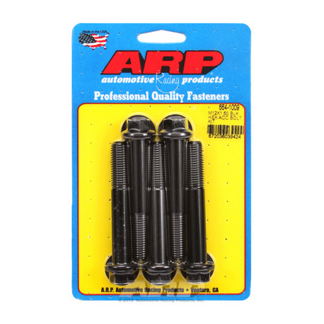 ARP Bolts ARP Bolt Kit M12 x 1.50 x 80 Black Oxide Hex | races-shop.com