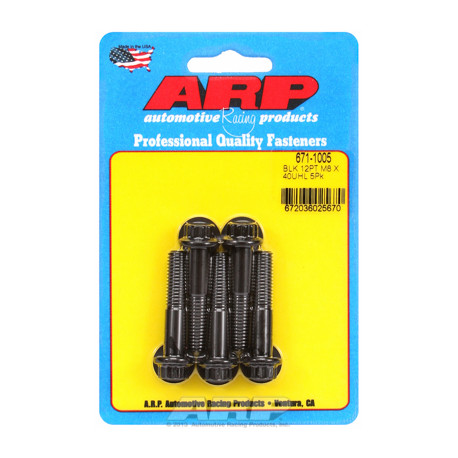 ARP Bolts M8 x 1.25 x 40 12pt black oxide bolts (5pcs) | races-shop.com