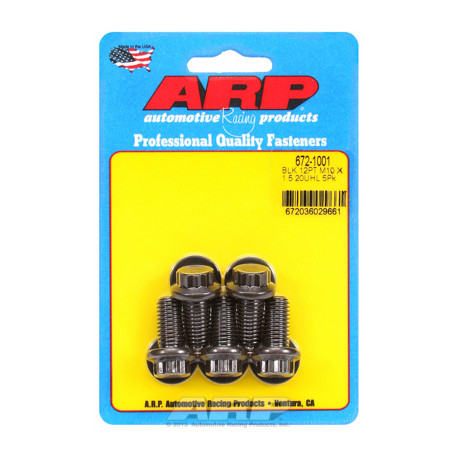 ARP Bolts M10 x 1.50 x 20 12pt black oxide bolts (5pcs) | races-shop.com
