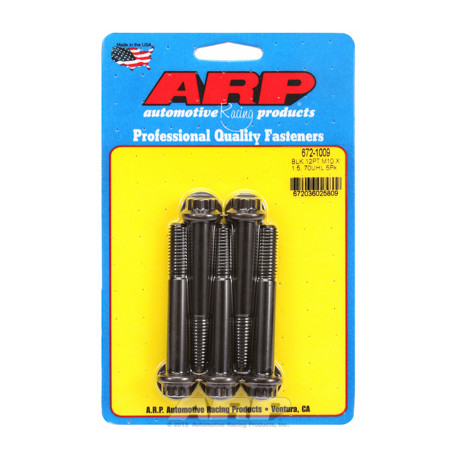 ARP Bolts M10 x 1.50 x 70 12pt black oxide bolts (5pcs) | races-shop.com