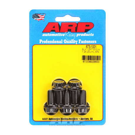 ARP Bolts M10 x 1.25 x 20 12pt black oxide bolts (5pcs) | races-shop.com
