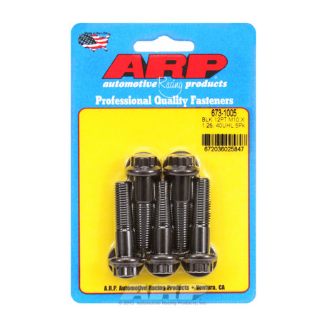 ARP Bolts M10 x 1.25 x 40 12pt black oxide bolts (5pcs) | races-shop.com