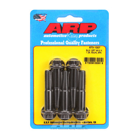 ARP Bolts M10 x 1.25 x 50 12pt black oxide bolts (5pcs) | races-shop.com