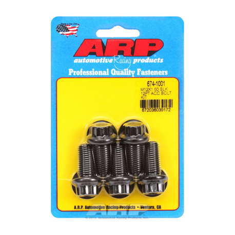 ARP Bolts ARP Bolt Kit M12 x 1.50 x 25 Black Oxide 12PT | races-shop.com