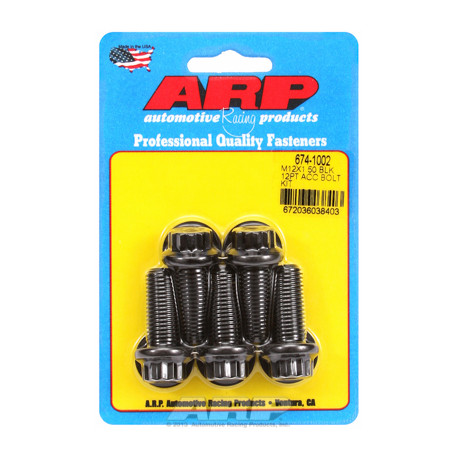 ARP Bolts ARP Bolt Kit M12 x 1.50 x 30 Black Oxide 12PT | races-shop.com