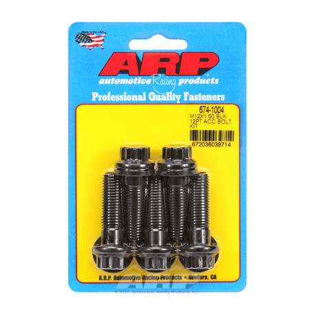 ARP Bolts ARP Bolt Kit M12 x 1.50 x 40 Black Oxide 12PT | races-shop.com