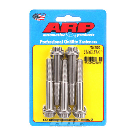 ARP Bolts "3/8""-24 x 2.500 12pt 7/16 wrenching SS bolts" (5pcs) | races-shop.com
