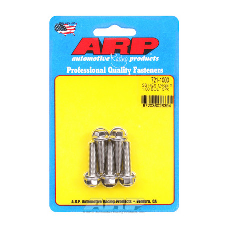 ARP Bolts "1/4""-28 x 1.000 hex SS bolts" (5pcs) | races-shop.com