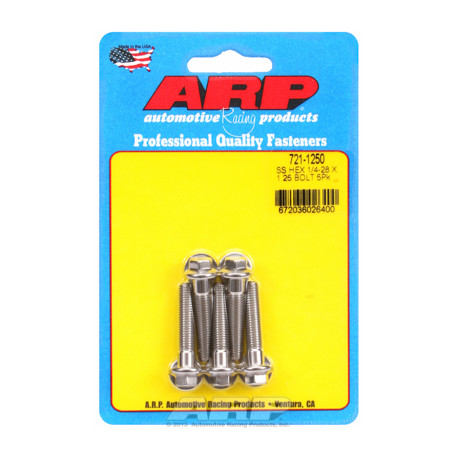 ARP Bolts "1/4""-28 x 1.250 hex SS bolts" (5pcs) | races-shop.com