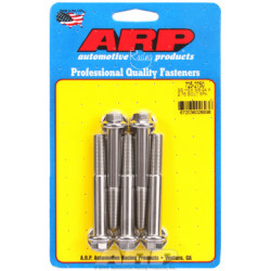 "3/8""-24 x 2.750 hex 7/16 wrenching SS bolts" (5pcs)