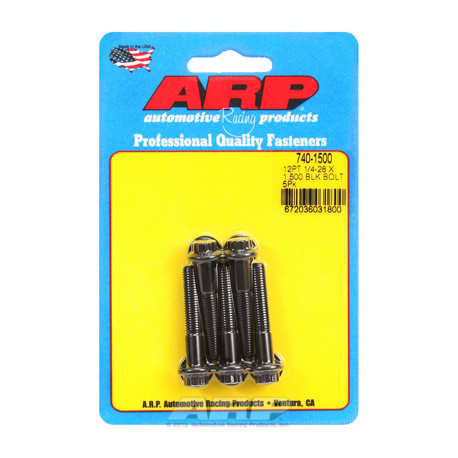 ARP Bolts "1/4""-28 x 1.500 12pt black oxide bolts" (5pcs) | races-shop.com