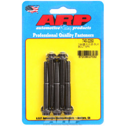 "1/4""-28 x 2.250 12pt black oxide bolts" (5pcs)