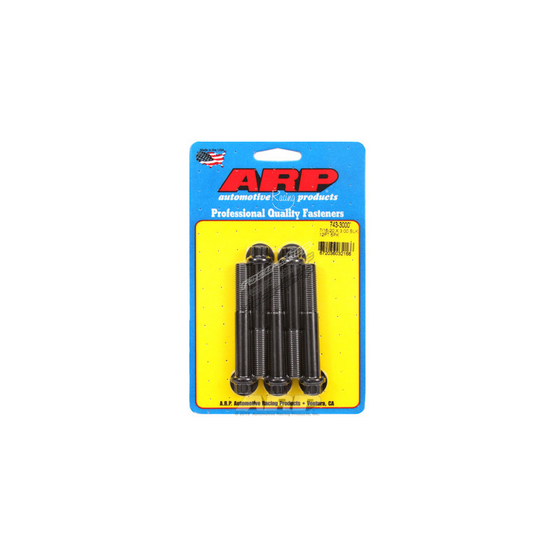 ARP 3/8-16 x 2.750 12pt 7/16 wrenching black oxide bolts main image 1