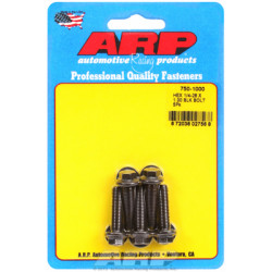 "1/4""-28 x 1.000 hex black oxide bolts" (5pcs)