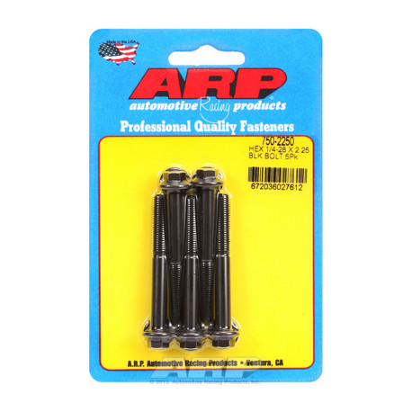 ARP Bolts "1/4""-28 x 2.250 hex black oxide bolts" (5pcs) | races-shop.com
