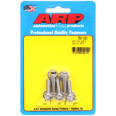 ARP Bolts ARP bolts (stainless, hex head), M6×1.00 × 20 mm, 5 pcs | races-shop.com